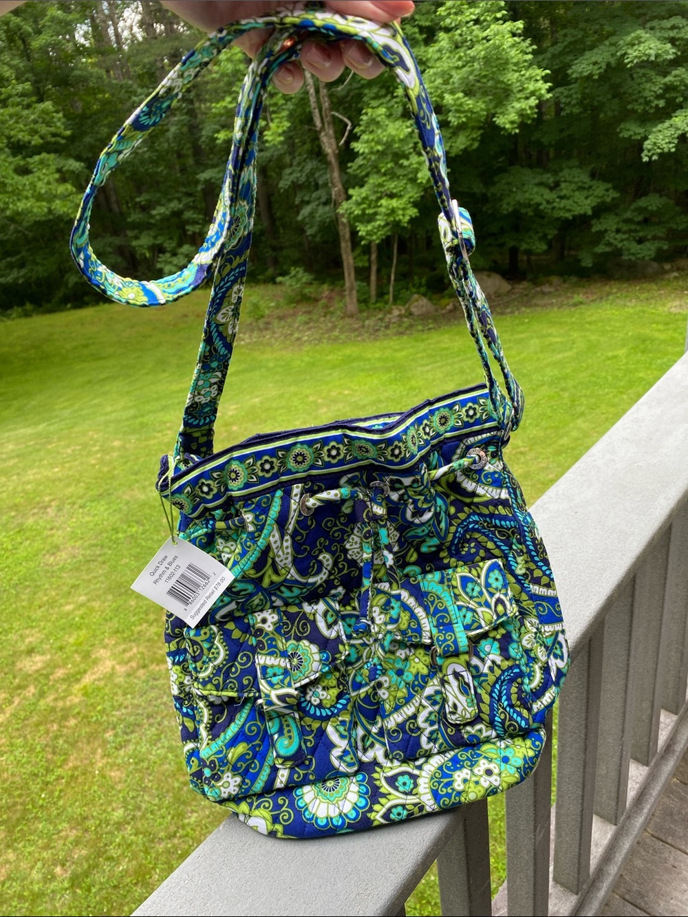 NWT Vera Bradley Rhythm & Blues Quick Draw Floral Quilted Crossbody Bag MUSTY
